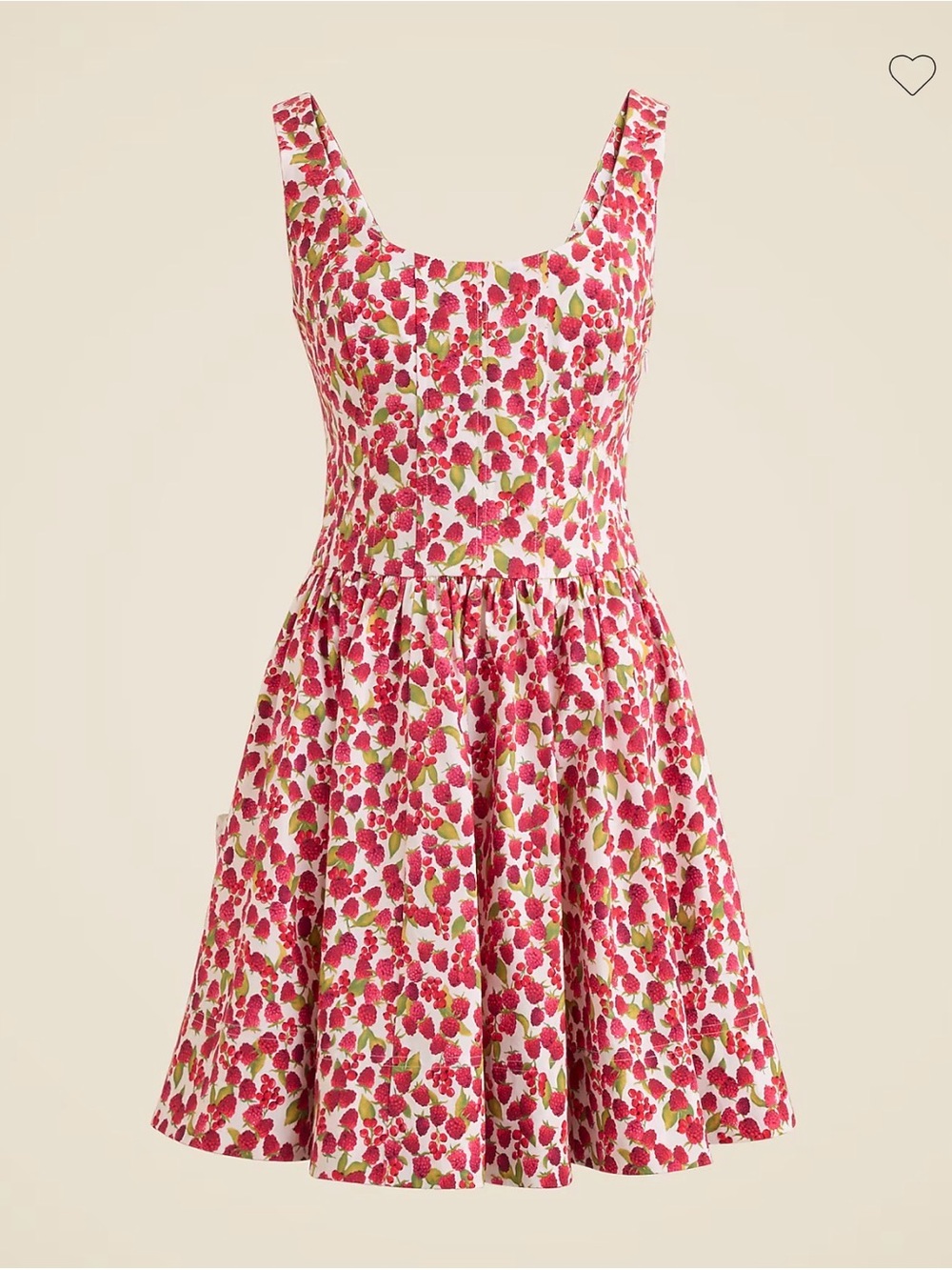 J.Crew Fit-and-Flare Mini Dress in Raspberry Print - Size 4